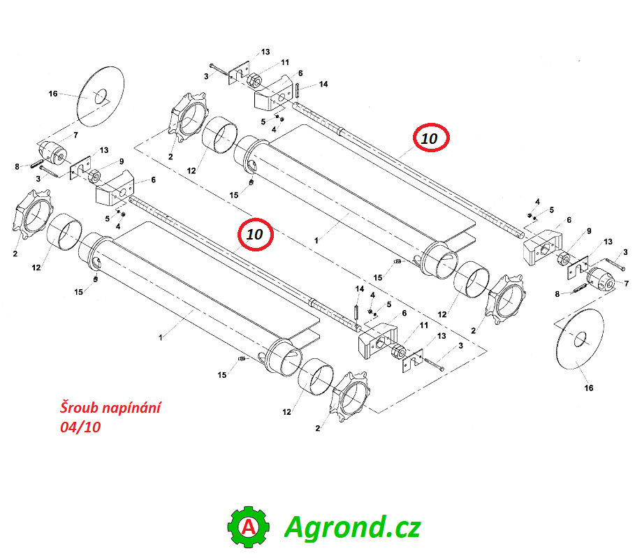 Šroub 04/10 190100302 RUR-55