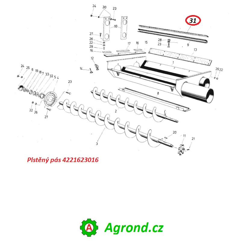 Plstěný pás 046/31 4221623016 Fortschritt E 514