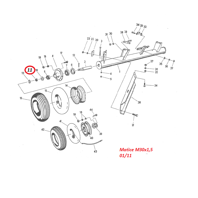 Matice M30x1,5 01/11 (K 454)