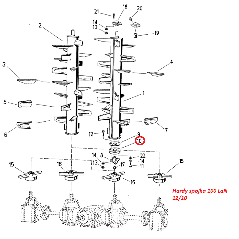 Hardy spojka 100 LaN 12/10 9972924038 Fortschritt T 088