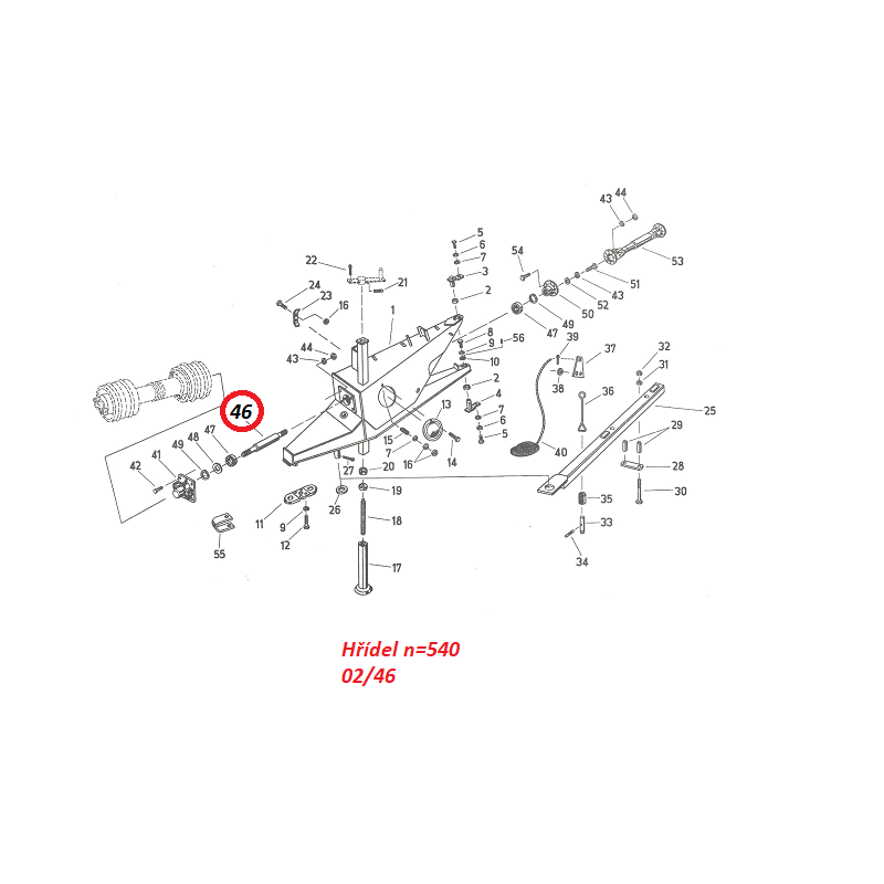 Hřídel n=540 02/46 4330252838 Fortschritt K 453