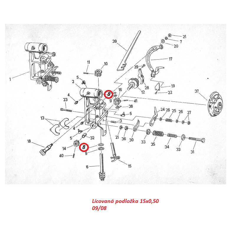 Lícovaná podložka 15 x 0,50 09/08 9965920451 (Fortschritt K 454)