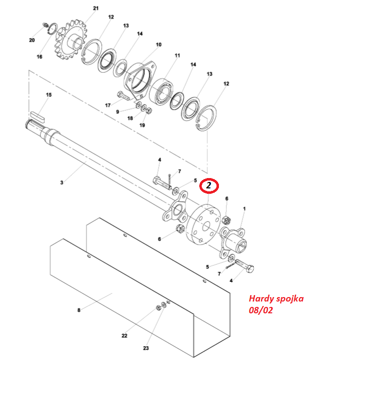Hardy spojka 08/02 936200042 RUR-55