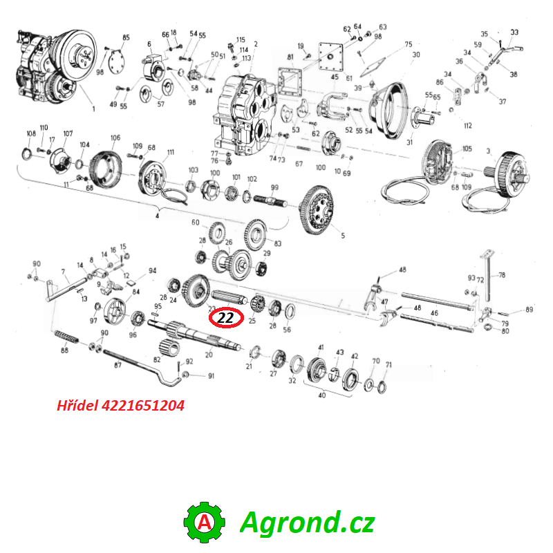 Hřídel 003/22 4221651204 Fortschritt E 512