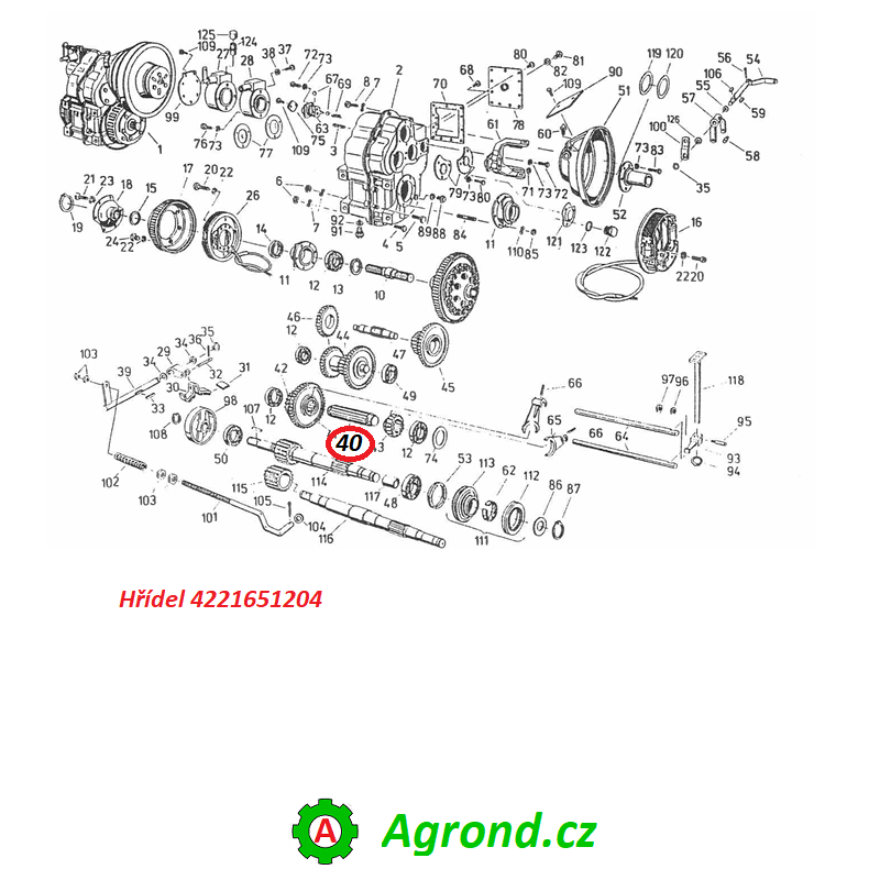 Hřídel 142/40 4221651204 Fortschritt E 514