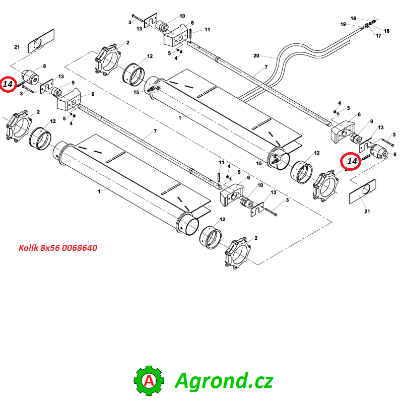 Kolík 8x56 07/14 0068640 RUR-60