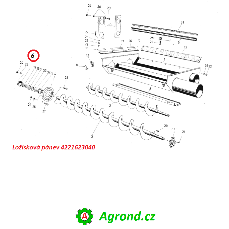 Ložisková pánev 022/06 4221623040 Fortschritt E 512