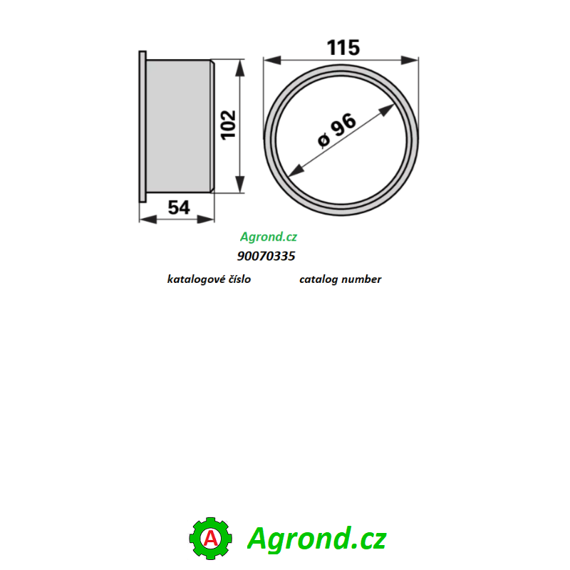 Pouzdro s lemem VN90070335 Vicon