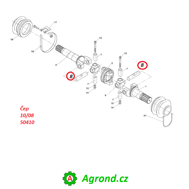 Čep 10/08 50410 Malotraktor MT8-050.11