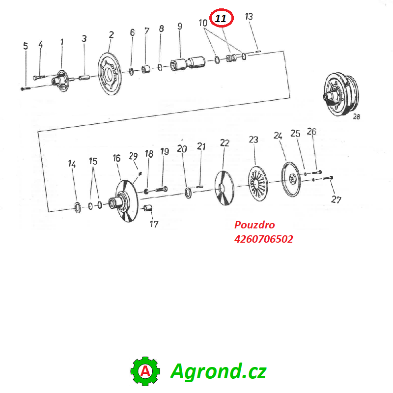 Pouzdro 073/11 4260706502 Fortschritt E 524