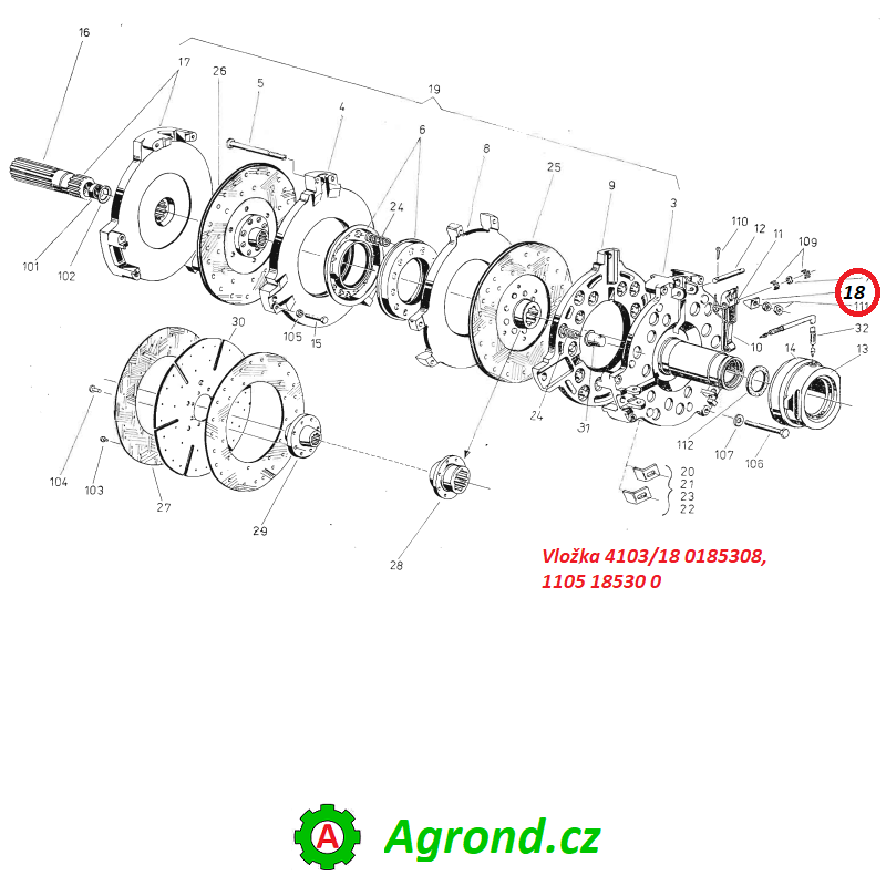 Vložka 4103/18 0185308 Fortschritt ZT 300, ZT 303