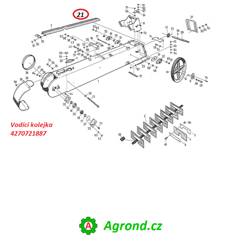 Vodící kolejka 050/21 4270721887 Fortschritt E 527