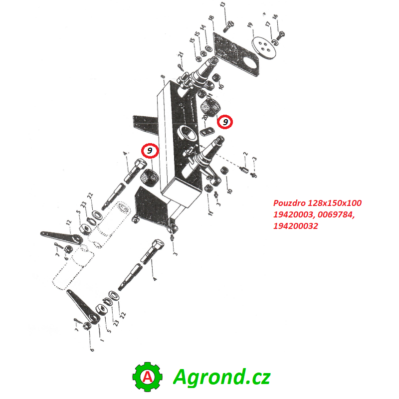 Pouzdro 128x150x100 50/09 19420003 RUR-10, RMA10