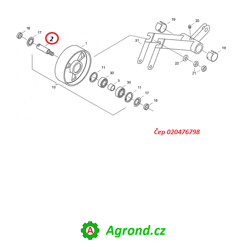 Čep 020476798 D020/02 CASE CF60