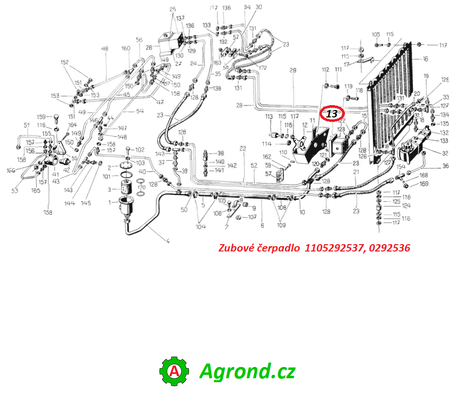 Zubové čerpadlo 8610/13 1105292537 Fortschritt ZT 320, ZT 323