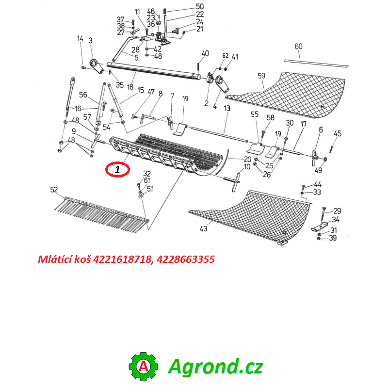 Mlátící koš 032/01 4221618718 Fortschritt E 514