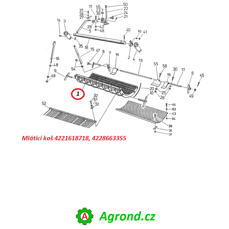 Mlátící koš 032/01 4221618718 Fortschritt E 521