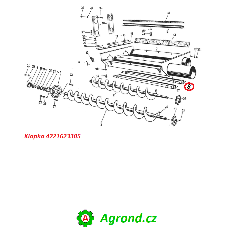 Klapka 046/08 4221623305 Fortschritt E 521