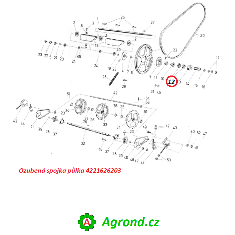 Ozubená spojka půlka 026/26 4221626203 Fortschritt E 512