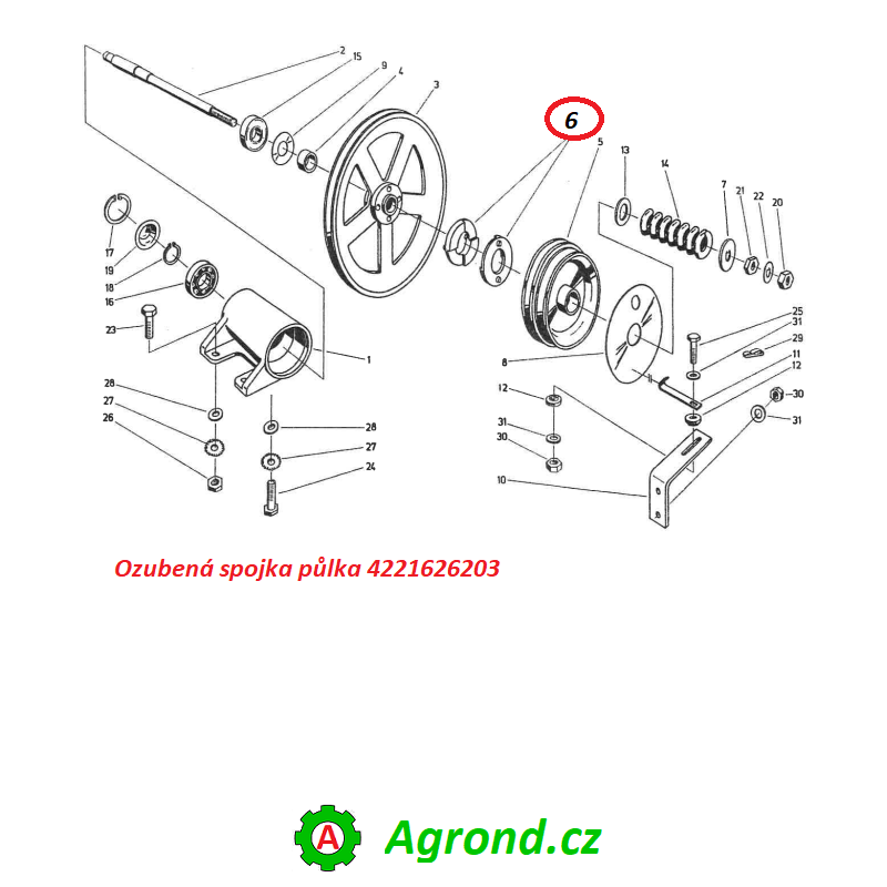 Ozubená spojka půlka 051/06 4221626203 Fortschritt E 514