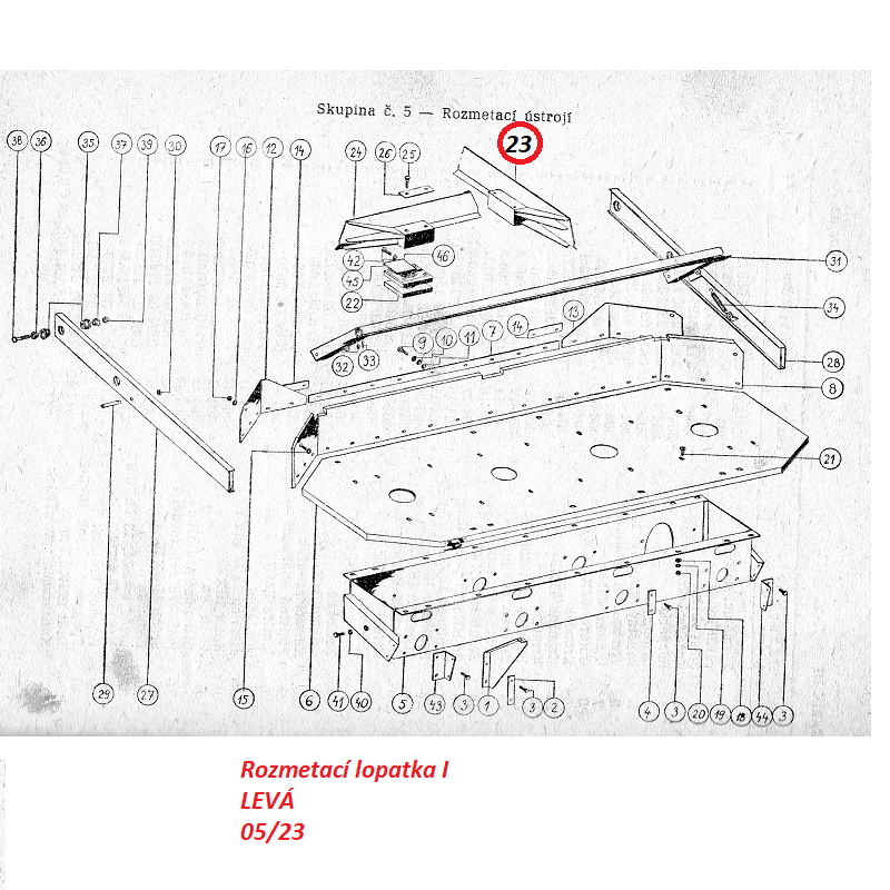 Rozmetací lopatka I 05/23 943363892 RMA-8