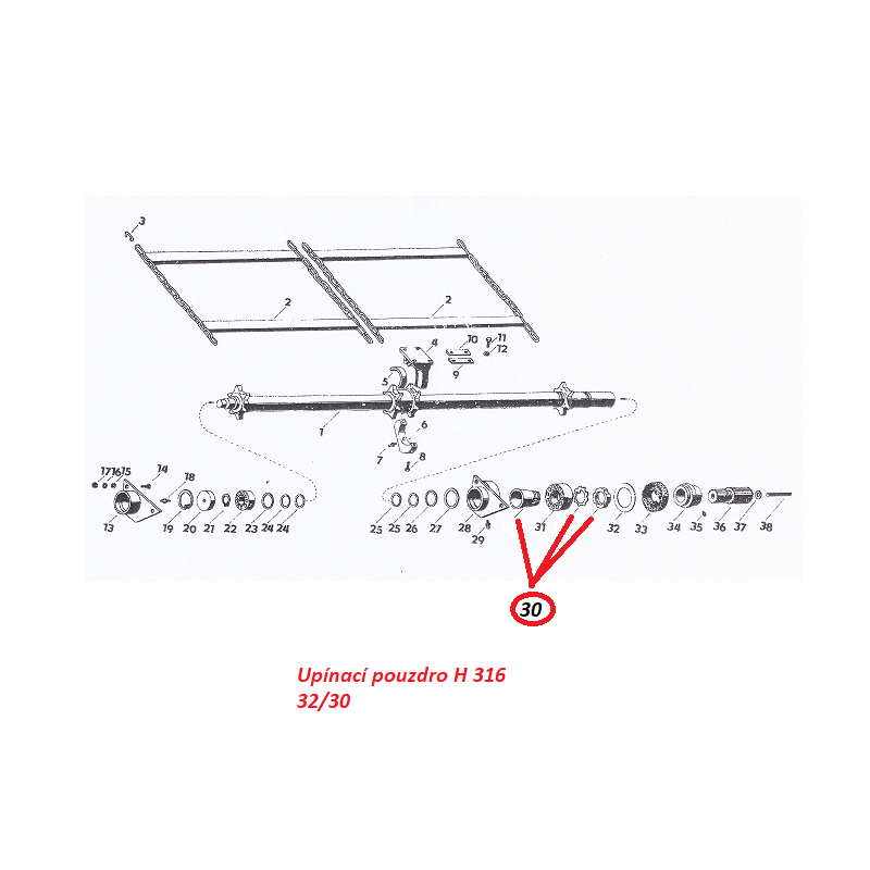 Upínací pouzdro H 316 32/30 (RUR-10)