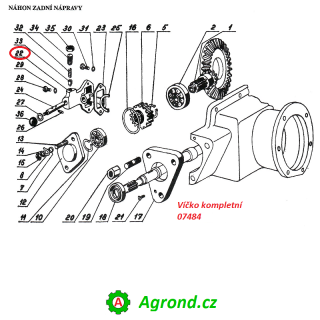 Víko kompletní 9154/22 07484 Malotraktor TZ-4K-14