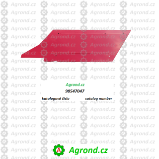 Kryt pravý komplet 13/04 98547047 ŽTR-165 1-1995
