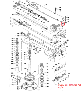 Matice 6hr. M30x2-05-A3L 03/26 0729091 ŽTR-165