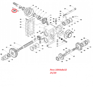 Pero 10h9x8x32 25A/20 (RA-80,RA-100)