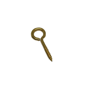 Oko s vrutem ∅ 2,8 x 12 x 8 mm, 5 ks, mosazný