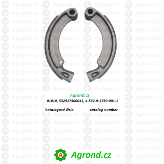 Brzdová čelist - pár 9694/09 01610 Malotraktor TZ-4K-14